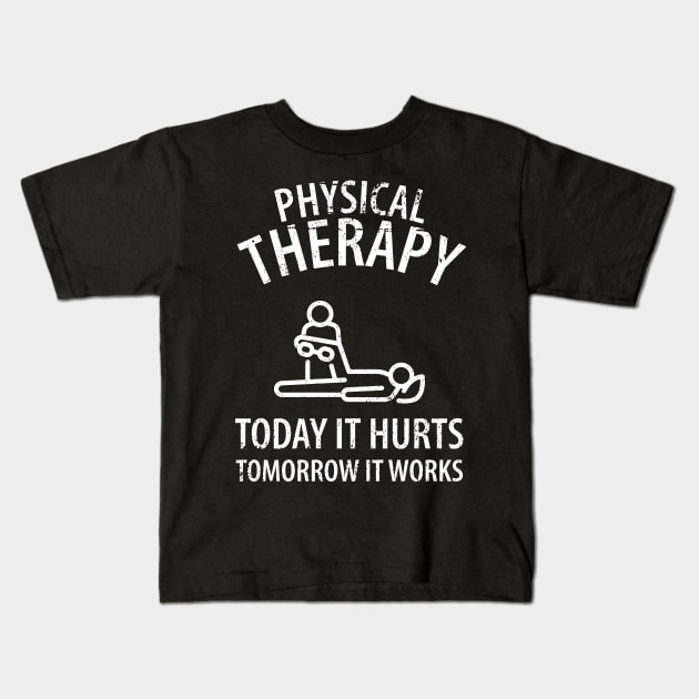 physiotherapist physical therapy gift saying funny Kids T-Shirt by Johnny_Sk3tch